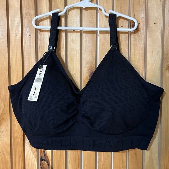Kindred Bravely Sublime Hands-Free Pumping & Nursing Bra in Black Size XXL Busty - Picture 2 of 13